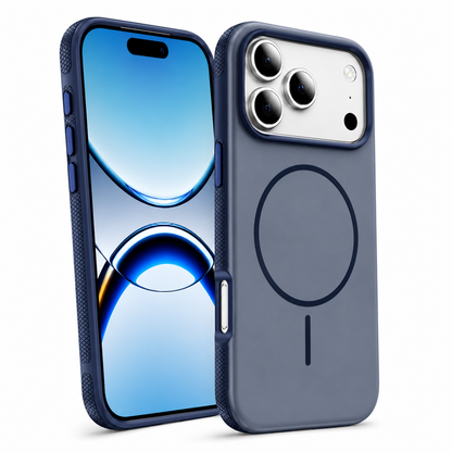 Blue MagSafe iPhone 17 Pro Max Case Shockproof Protective Phone Cover