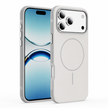 White MagSafe iPhone 17 Pro Max Case, Luxury Phone Cover, Shockproof Protective Case