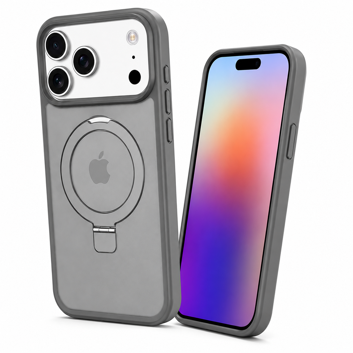 Grey Robust Stand Case for Apple iPhone 18 Pro Max MagSafe Compatible