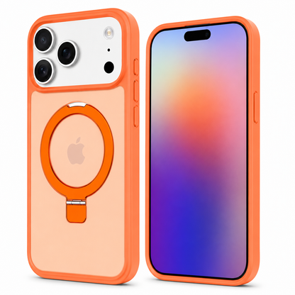 Orange Stand Phone Case, Heavy Duty Protective Cover, Durable Smartphone Case