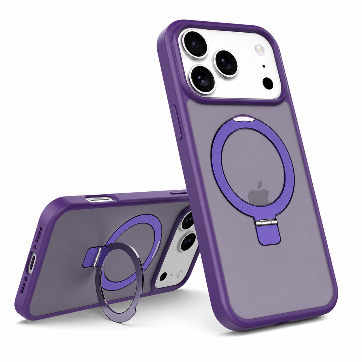 Deep Purple Protective Phone Cover for Apple iPhone 17 Pro Max with Kickstand