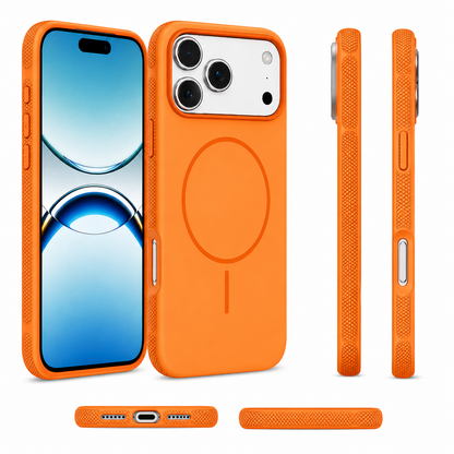 Durable iPhone 17 Pro Max Cover, Military Grade Protective Case, Orange Phone Case