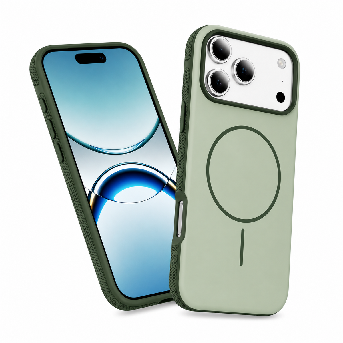 Apple iPhone 18 Pro Max Cover, Green Glam Case, Protective Smartphone Case, MagSafe Compatible Cover