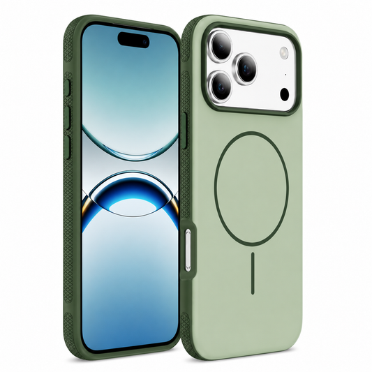Green iPhone 18 Pro Max Case, MagSafe Phone Case, Luxury Protective Cover, Shockproof Mobile Case