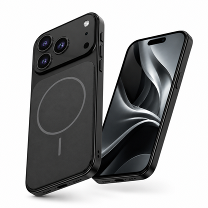 Black Protective Mobile Cover for Apple iPhone 17 Pro Max Wireless Charging Compatible Case