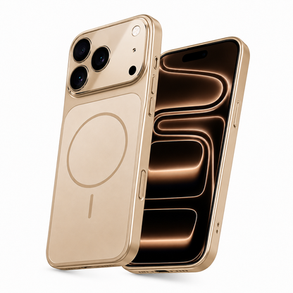 Slim Rose Gold Protective Smartphone Case for Apple iPhone 17 Pro, Magnetic Wireless Charging Compatible Cover