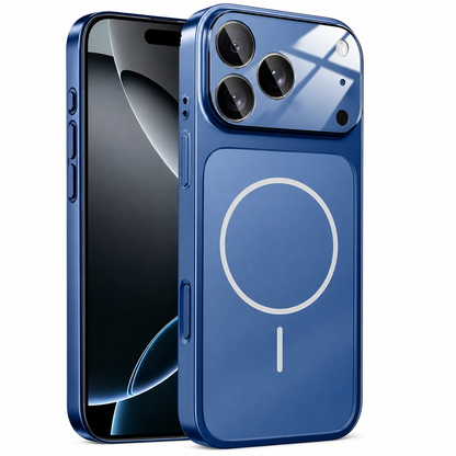 Blue iPhone 17 Pro Max Case, AG Glass MagSafe Case, Protective Phone Case, Shockproof Phone Cover, Apple iPhone 17 Pro