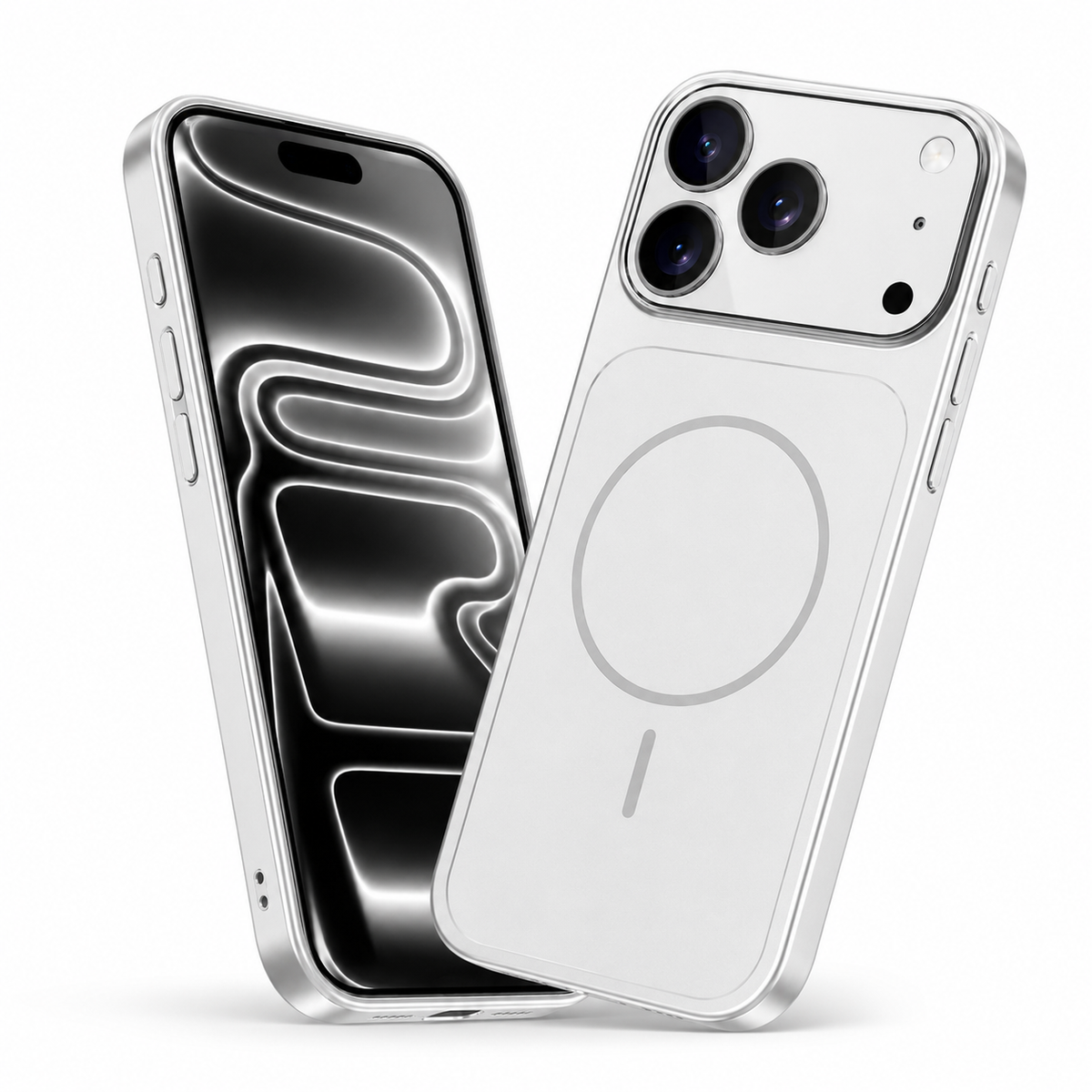 Impact Resistant Silver Protective Case for Apple iPhone 18 Pro Max Camera Protection