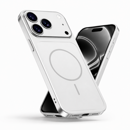 Premium Shockproof iPhone 18 Pro Max Silver MagSafe Phone Cover