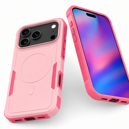 Premium Pink iPhone 17 Pro Max Cover, Magnetic Protective Case, Shockproof Phone Cover, Durable Mobile Case, Lifestyle Product
