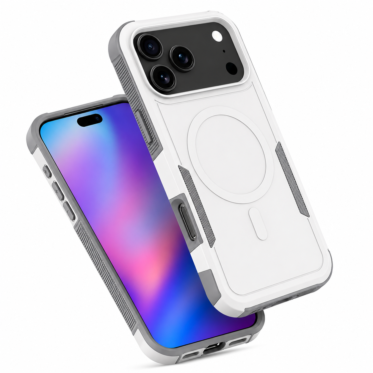 Premium White iPhone 17 Pro Max Case Shockproof Protective Smartphone Cover