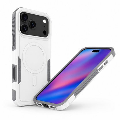 Slim White MagSafe Protective Case for Apple iPhone 17 Pro Max Wireless Charging Compatible