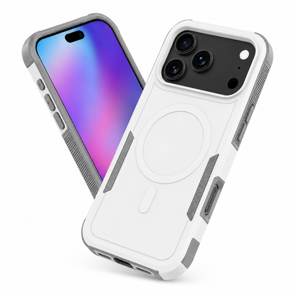 White Magnetic Phone Case for Apple iPhone 17 Pro Max with Drop Protection