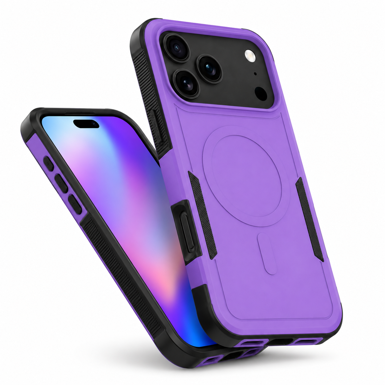 Slim Deep Purple Phone Case, Wireless Charging Compatible Case, Scratch Resistant Smartphone Cover