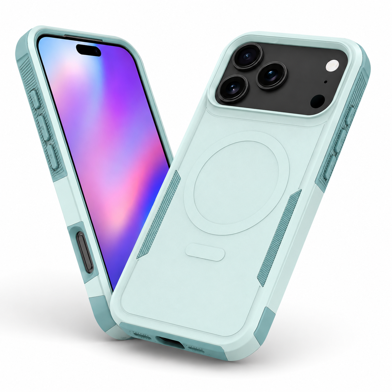 Teal iPhone 17 Pro Max Case Military Grade Protective Cover with MagSafe