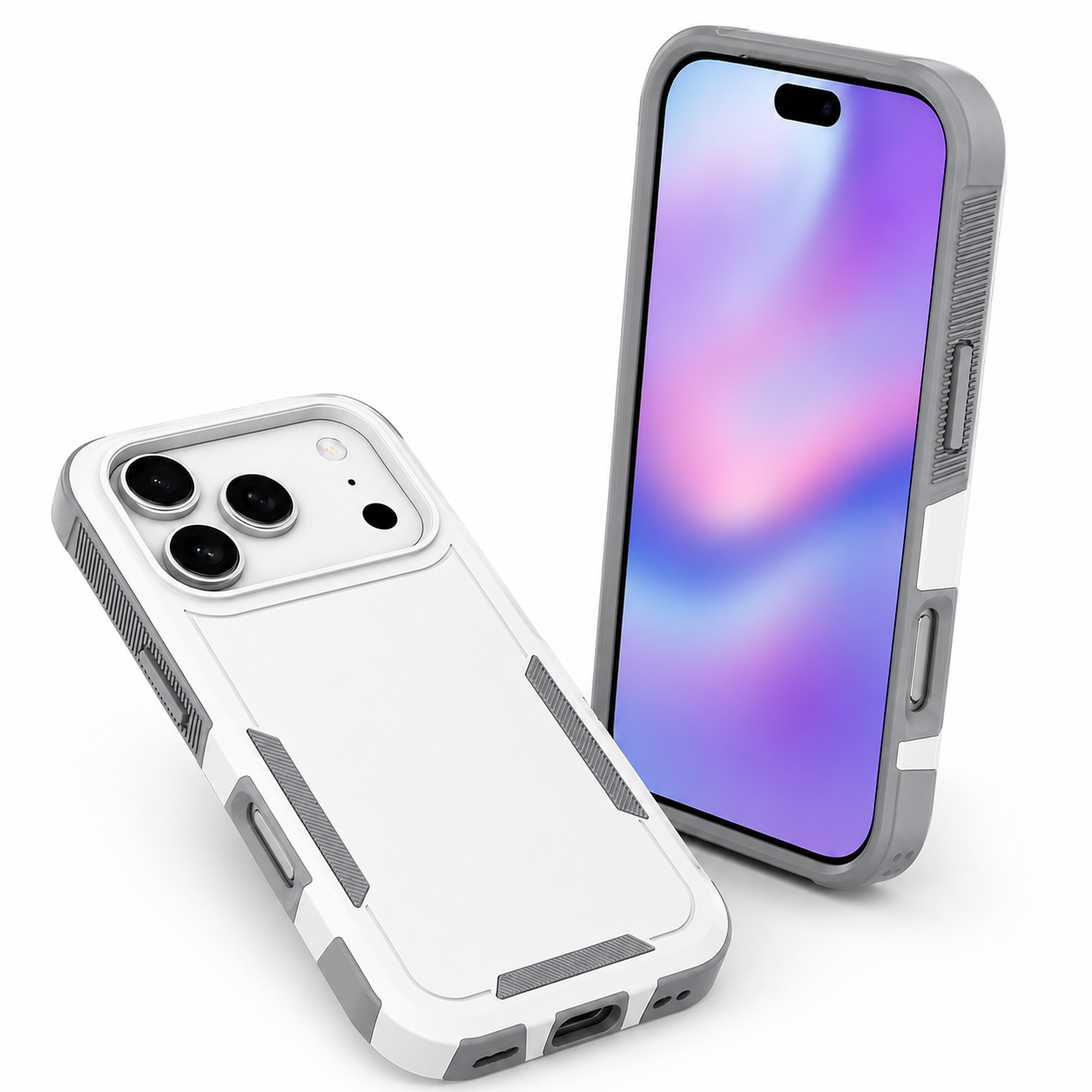 Slim White iPhone 17 Pro Max Case Impact Resistant Cell Phone Case