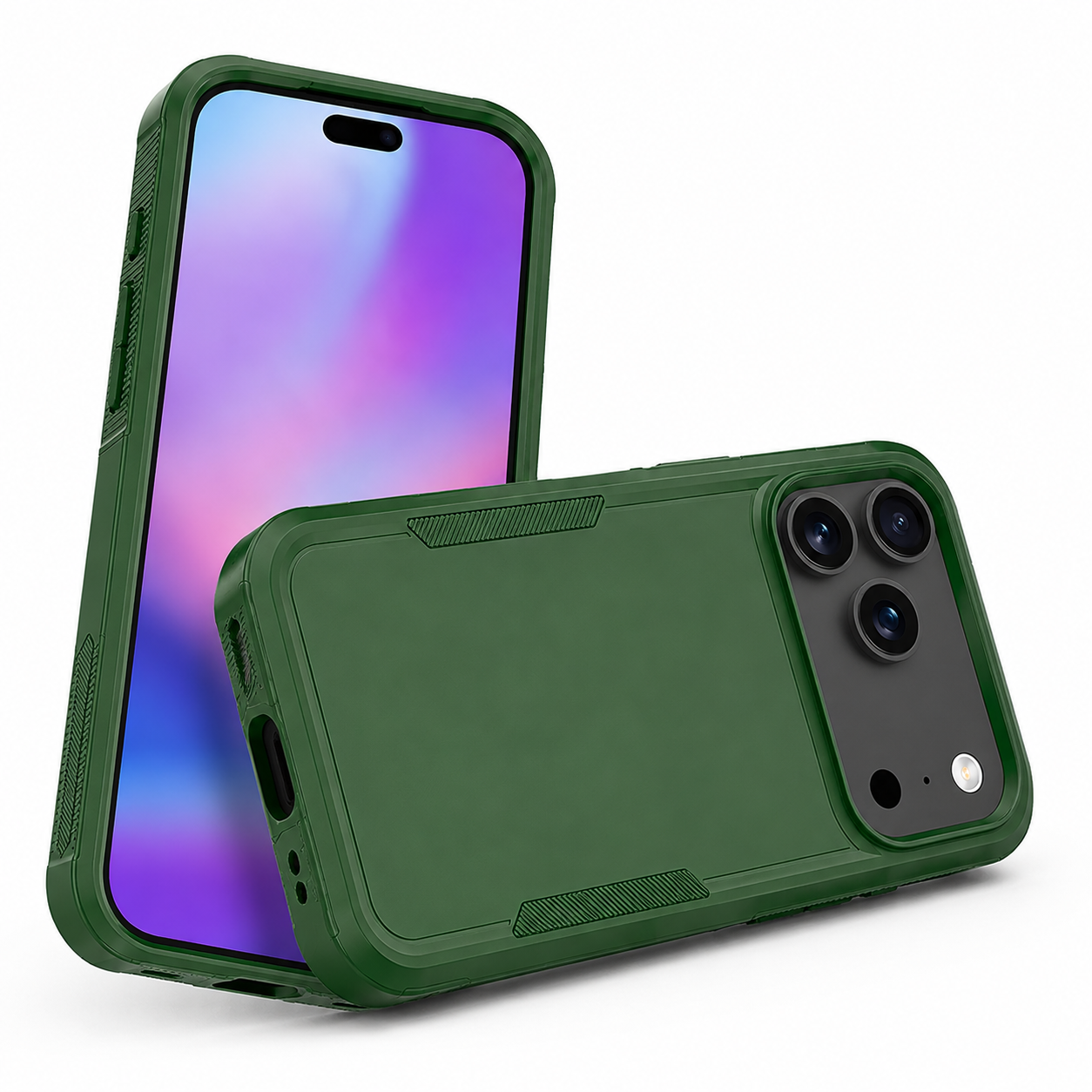 Premium Midnight Green Smartphone Case for Apple iPhone 17 Pro Max with Raised Camera Protection