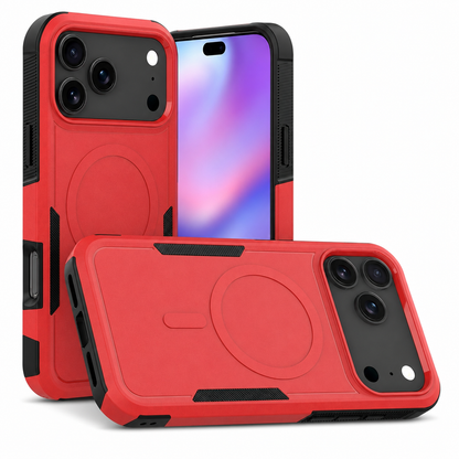 Red iPhone 17 Pro Max Phone Case | MagSafe Protective Cover | Shockproof Mobile Case
