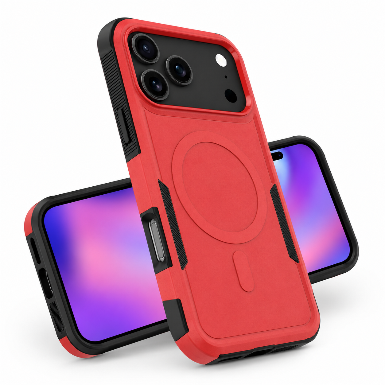 Luxury Red iPhone 17 Pro Max Case | Durable Cell Phone Case | Protective Smartphone Cover