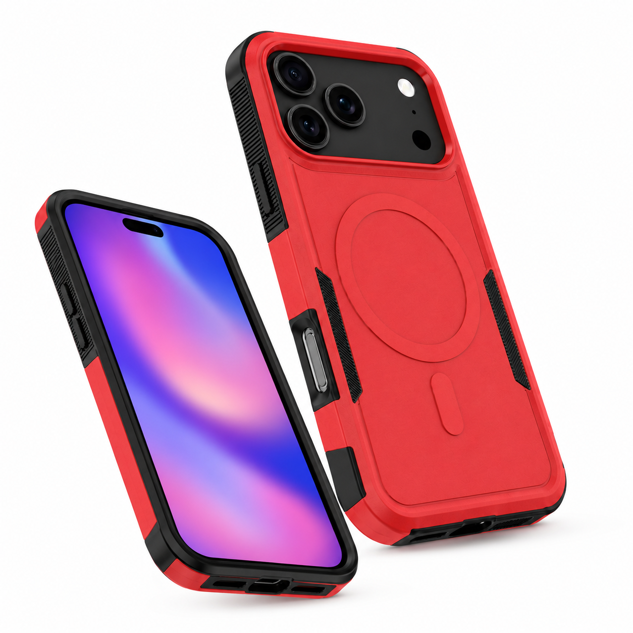 Red Impact Resistant Phone Cover | Wireless Charging Compatible Case | Anti Scratch Mobile Cover