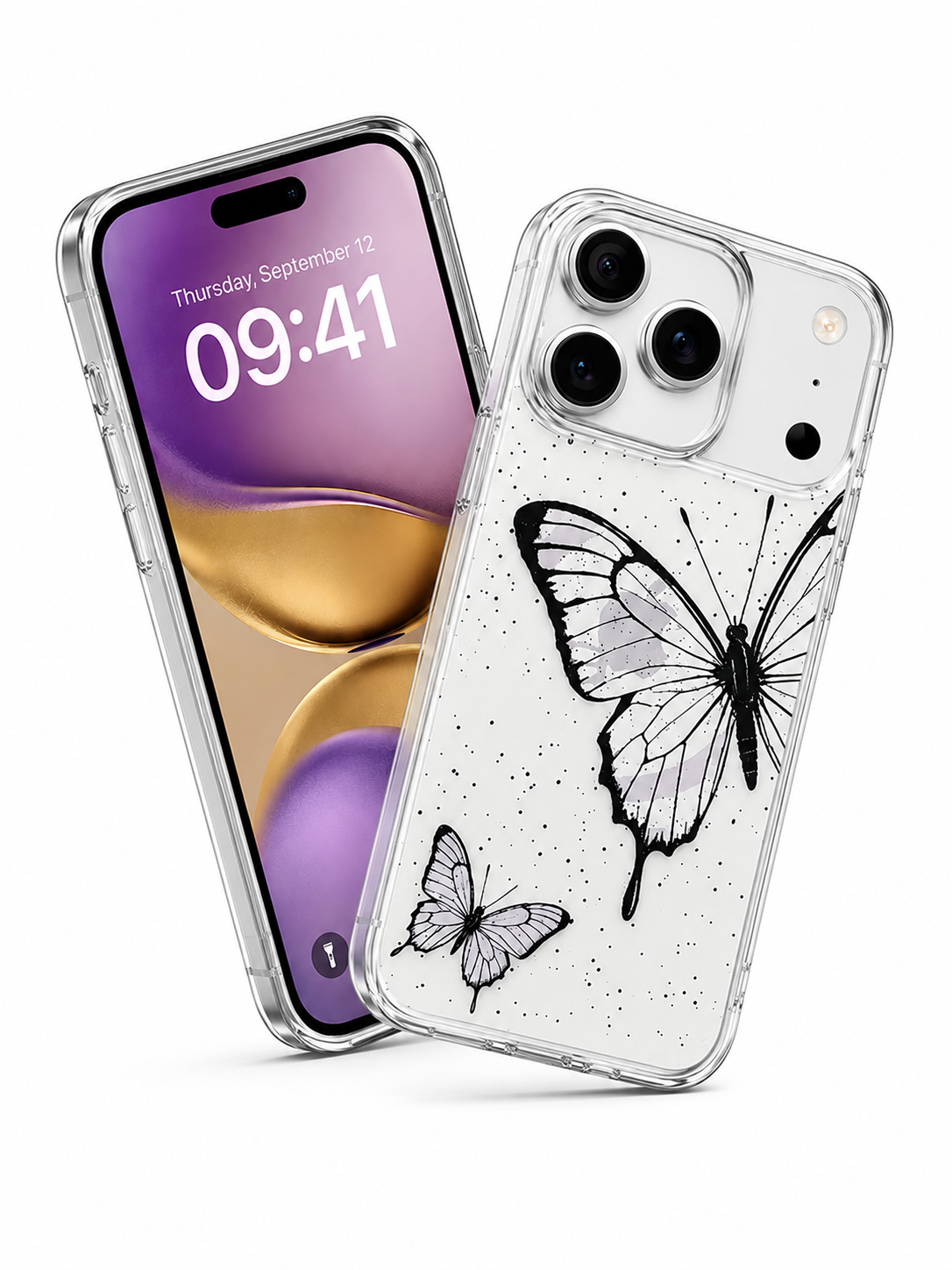 Designer Butterfly Flower Phone Cover for Apple iPhone 17 Pro