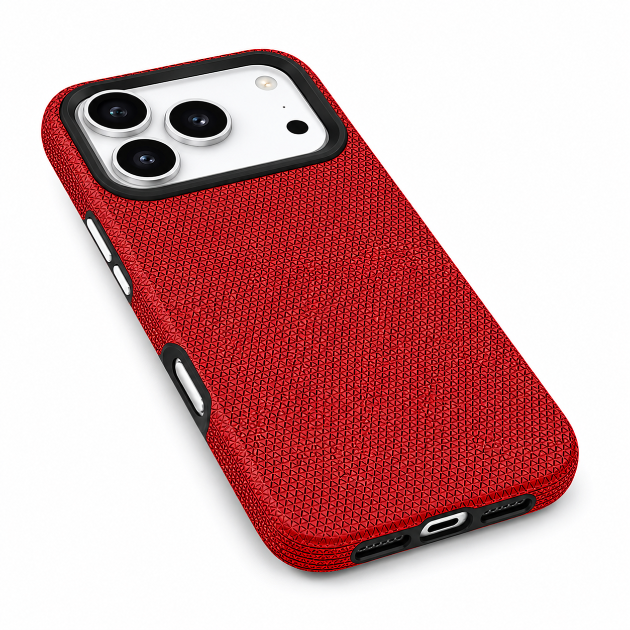 Shockproof Apple iPhone 17 Pro Max Protective Case Red Anti Slip Back Cover