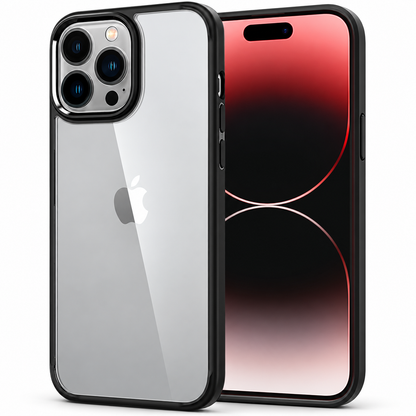 Clear Transparent Armor for Apple iPhone 16 Pro Max – Black