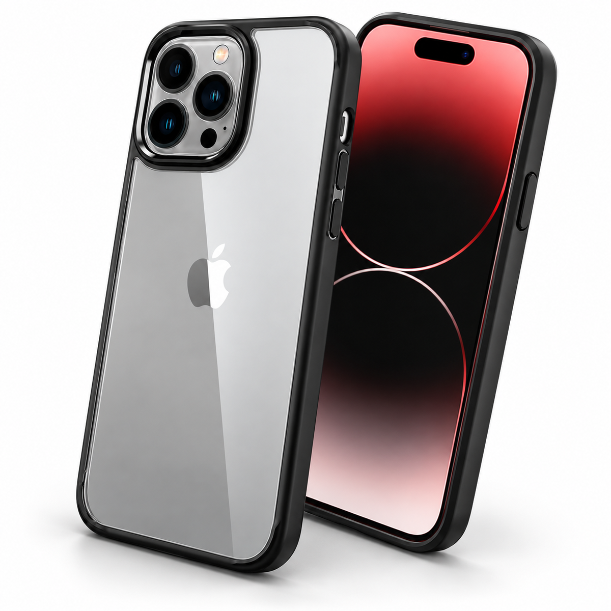 Clear Transparent Armor for Apple iPhone 16 Pro Max – Black