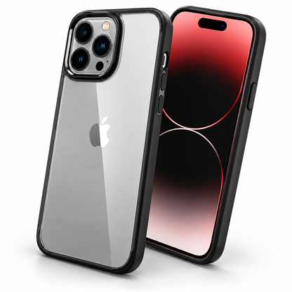 Clear Transparent Armor for Apple iPhone 16 Pro Max – Black