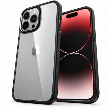 Clear Transparent Armor for Apple iPhone 16 Pro Max – Black