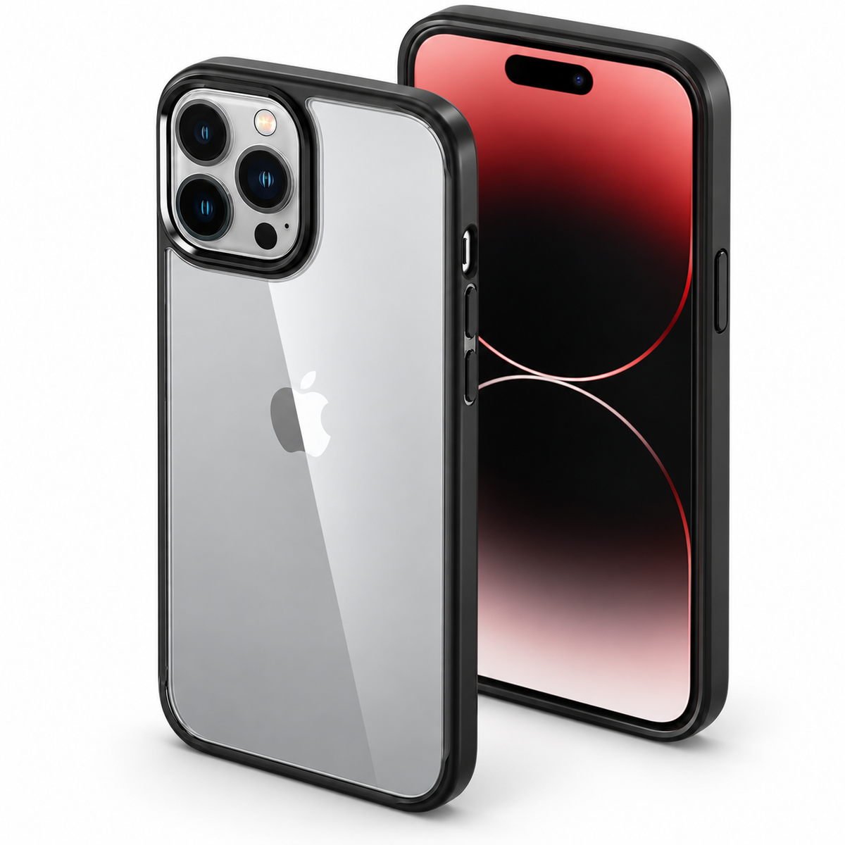 Clear Transparent Armor for Apple iPhone 16 Pro Max – Black
