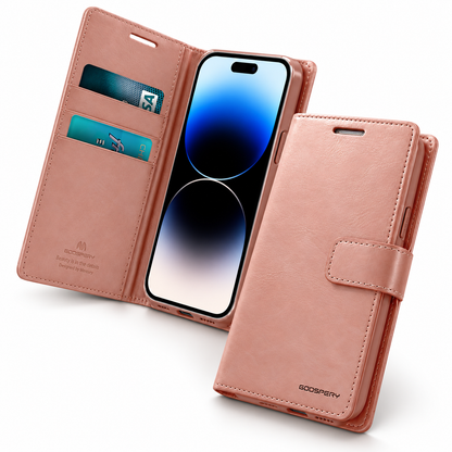 Goospery BlueMoon Leather Wallet Case for Apple iPhone 13 Pro Max - Rose Gold - alternate product view