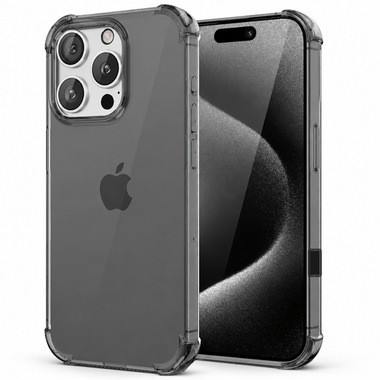 Smoke Soft Edge Case for Apple iPhone 15 Pro - Translucent Black - main product view
