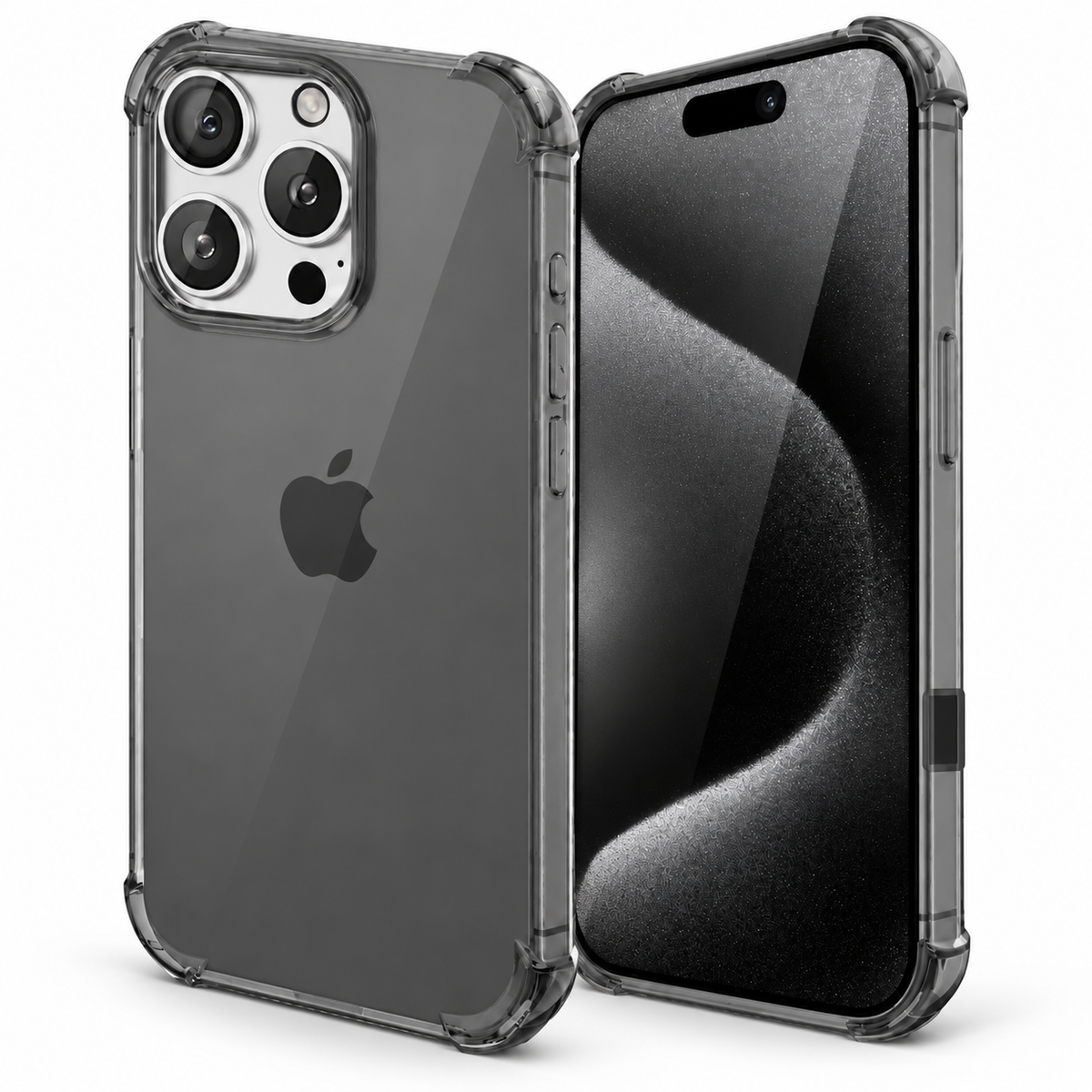 Smoke Soft Edge Case for Apple iPhone 14 Pro Max - Translucent Black - close-up design view