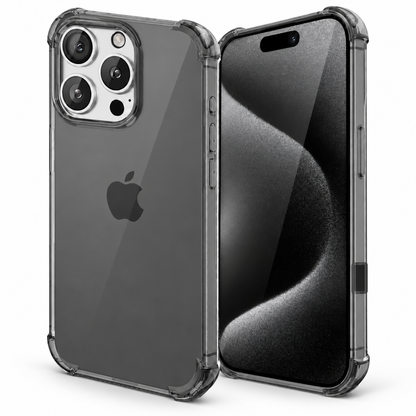 Smoke Soft Edge Case for Apple iPhone 14 Pro Max - Translucent Black - close-up design view