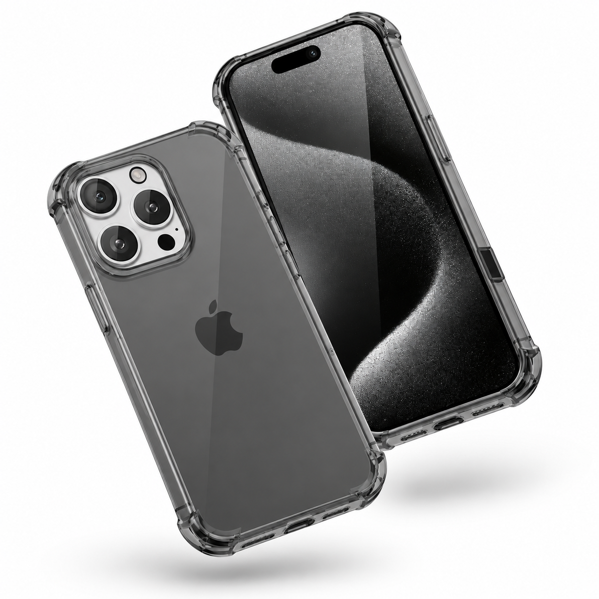Smoke Soft Edge Case for Apple iPhone 13 Pro Max - Translucent Black - angled product view
