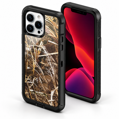 Camouflage Defender for Apple iPhone 14 Pro - Black - angled product view