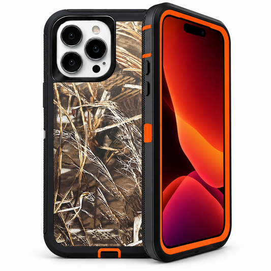 Camouflage Defender for Apple iPhone 15 Pro Max - Orange - main product view