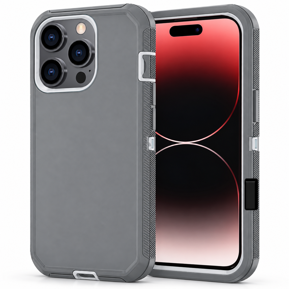 Triple Protection Case for Apple iPhone 16 Pro Max - Grey