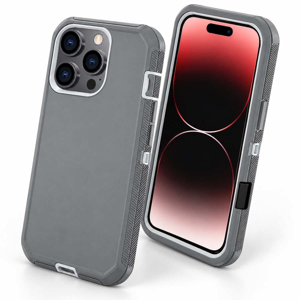 Triple Protection Case for Apple iPhone 16 Pro Max - Grey