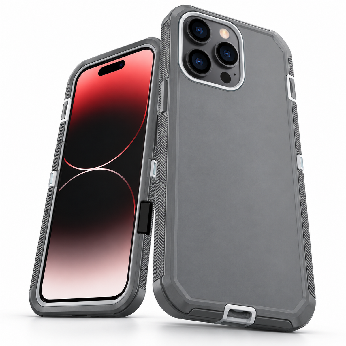 Triple Protection Case for Apple iPhone 16 Pro Max - Grey