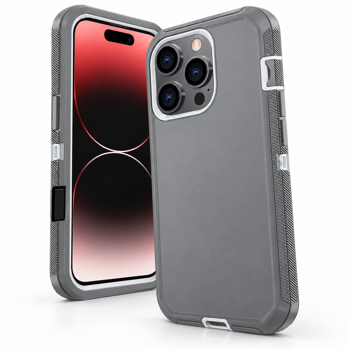Triple Protection Case for Apple iPhone 16 Pro Max - Grey