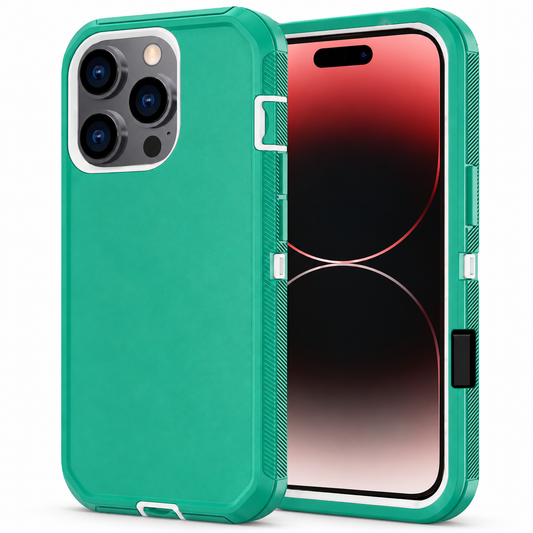 Triple Protection Case for Apple iPhone 15 Pro Max - Teal - main product view