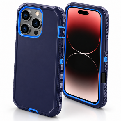 Triple Protection Case for Apple iPhone 14 Pro Max - Navy - angled product view