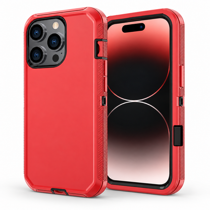 Triple Protection Case for Apple iPhone 16 Pro Max - Red
