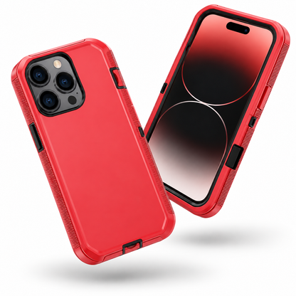 Triple Protection Case for Apple iPhone 16 Pro Max - Red