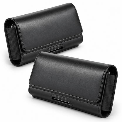 Horizontal Belt Loop Holster Case for Apple iPhone 14 Pro - Black - side profile product view