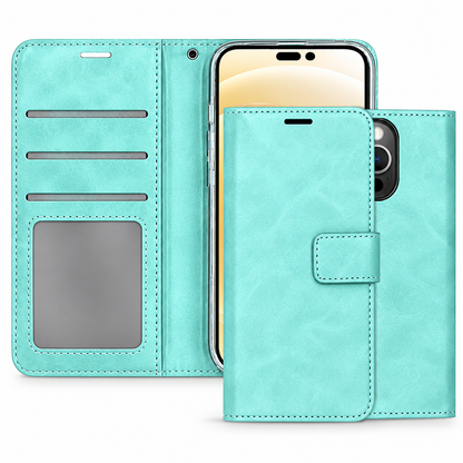 Photo ID Wallet Case for Apple iPhone 16 Pro Max - Teal