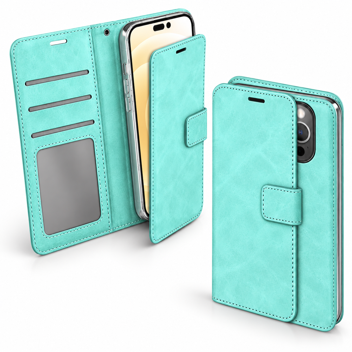 Photo ID Wallet Case for Apple iPhone 16 Pro Max - Teal