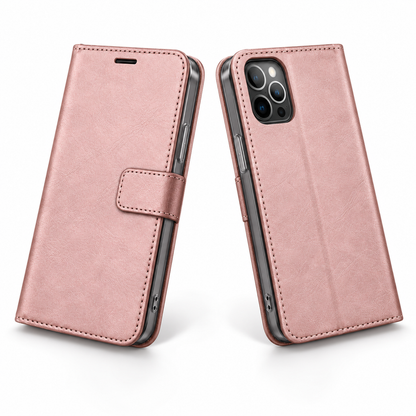 Photo ID Wallet Case for Apple iPhone 16 Pro Max - Rose Gold